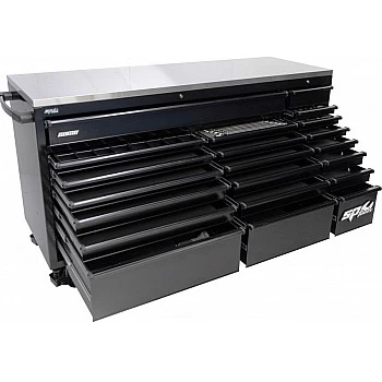 Мобильный верстак с 21 ящиком и стальным верстаком серии SPtools USA Sumo