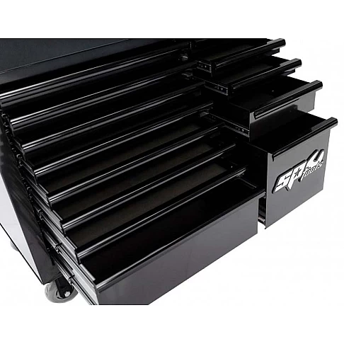 Тележка для инструментов с 14 ящиками и дополнительным 5 вертикальным шкафом SPtools Custom series