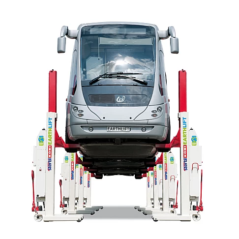 Мобильный 4-стоечный Беспроводной подъёмник для тяжёлого транспорта EARTHLIFT 8.5t Stertil-Koni