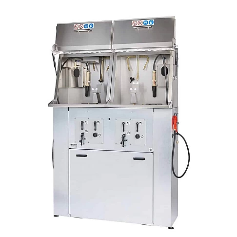 Dviejų pulverizatorių valymo įrenginys dažų maišymo patalpoms Edition35 Twin