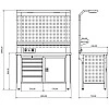 Верстак с перфорированной панелью Valkenpower