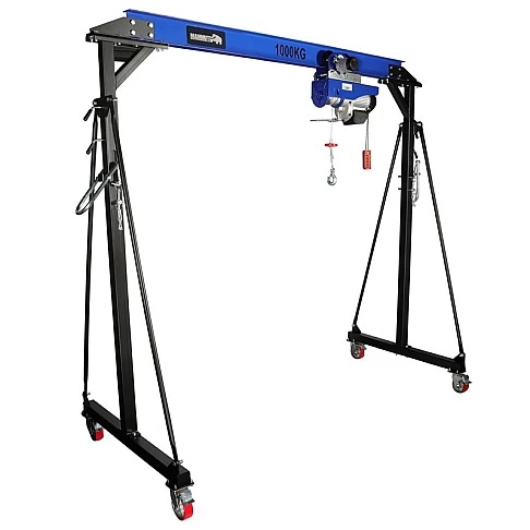 Мобильный козловой кран 1 т с тележкой и электрической канатной лебедкой Mammuth