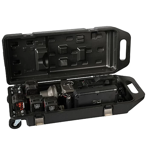 Аккумуляторный ударный гайковерт 1" 4000 Нм с 4 аккумуляторами по 8 А·ч и двойным зарядным устройством Fluxon