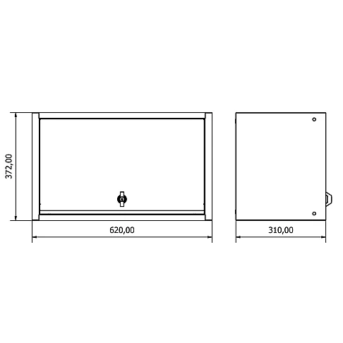 Подвесной небольшой однодверный шкаф Valkenpower