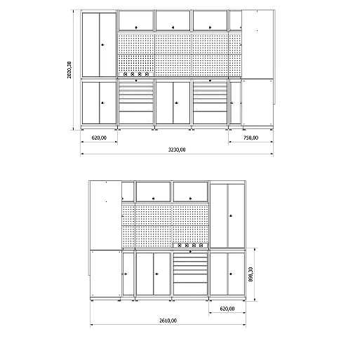 Modulinis darbastalio komplektas Valkenpower ser. J