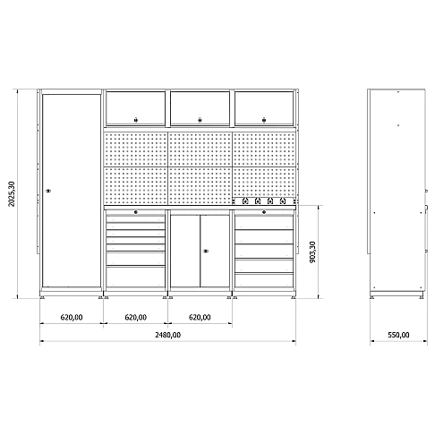 Модульный комплект рабочего стола Valkenpower №3