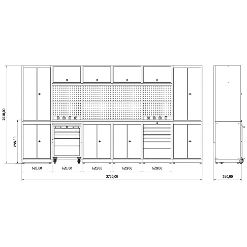 Modular Workbench Set Valkenpower Series G