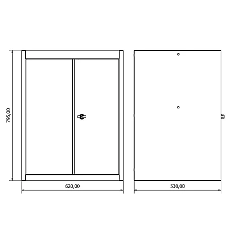 Low two-door wardrobe Valkenpower