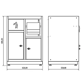 Инструментальный шкаф с мусором Valkenpower