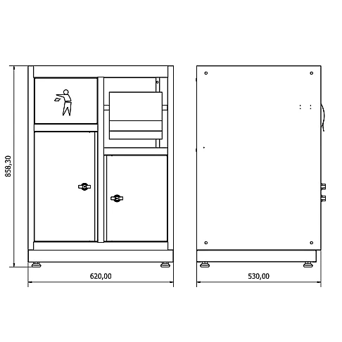 Serviso spinta su šiukšliadėže Valkenpower