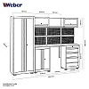 Profesionali dirbtuvių spintelių sistema 13 dalių Weber 450