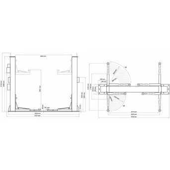 Electrohydraulic two post lfit Weber Expert SJC-10XL