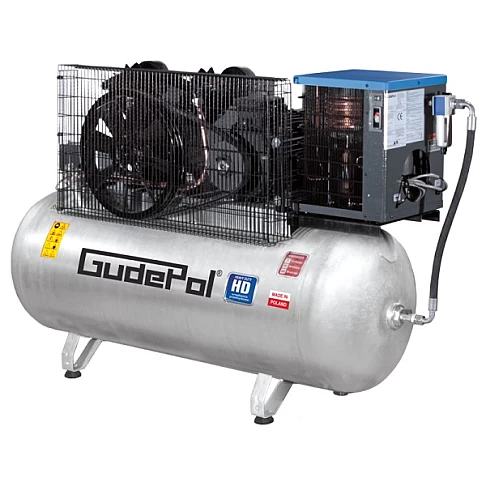 Air compressor with dryer 200L, 510 L/min, 10 bar GudePol HD-VT