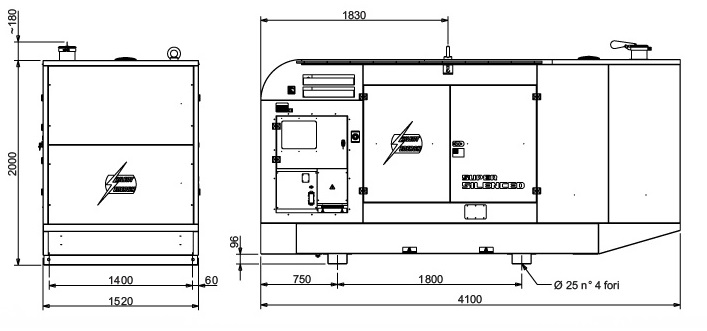 Dyzelinis generatorius MOSA GE 455 FSX, 352 342 kW